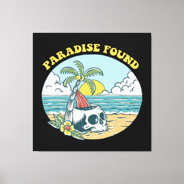 PARADIES GEFUNDEN LEINWANDDRUCK (Vorderseite)