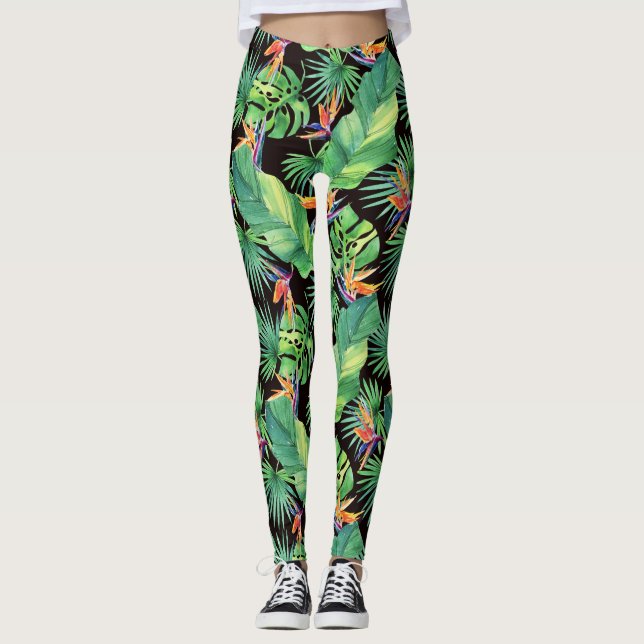 Paradies im Dschungel der tropischen Leggings (Vorderseite)
