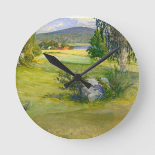 Paradies in Schweden 1910 Runde Wanduhr
