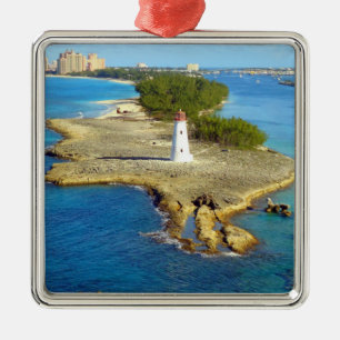 Paradies-Insel-Licht Silbernes Ornament