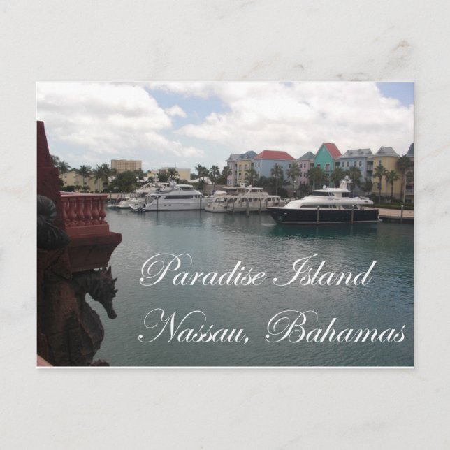 Paradies-Insel Postkarte (Vorderseite)