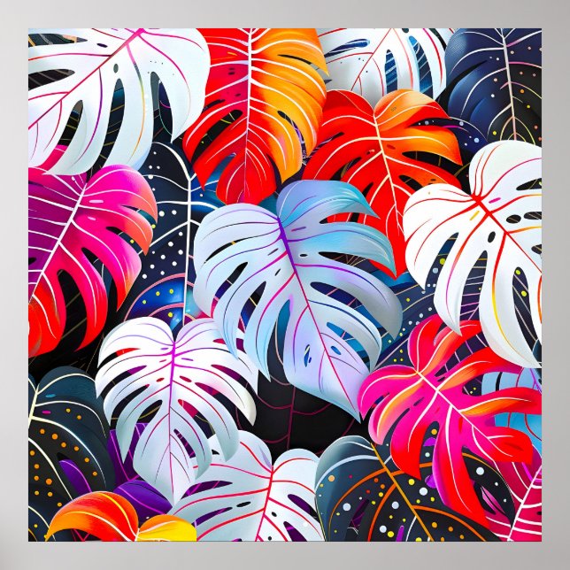 Paradies Jungle Tropical Foliage Poster (Vorne)