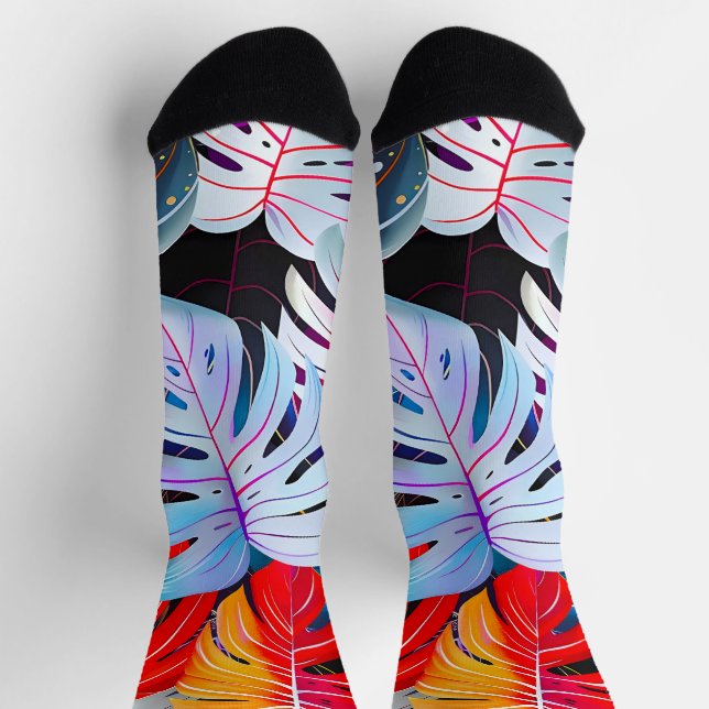 Paradies Jungle Tropical Foliage Socken (Oben)