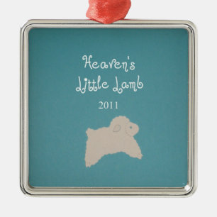 Paradies kleines Lamm 2011 Silbernes Ornament
