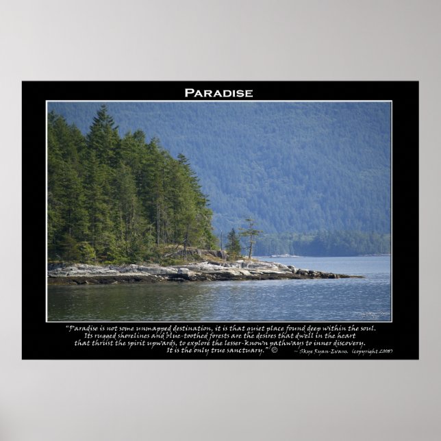 PARADIES NATURSCENERY~ Motivierend Poster (Vorne)