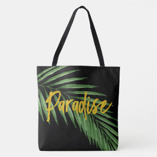 Paradies Palm Hawaiian Beach Bag reversible - Schw Tasche