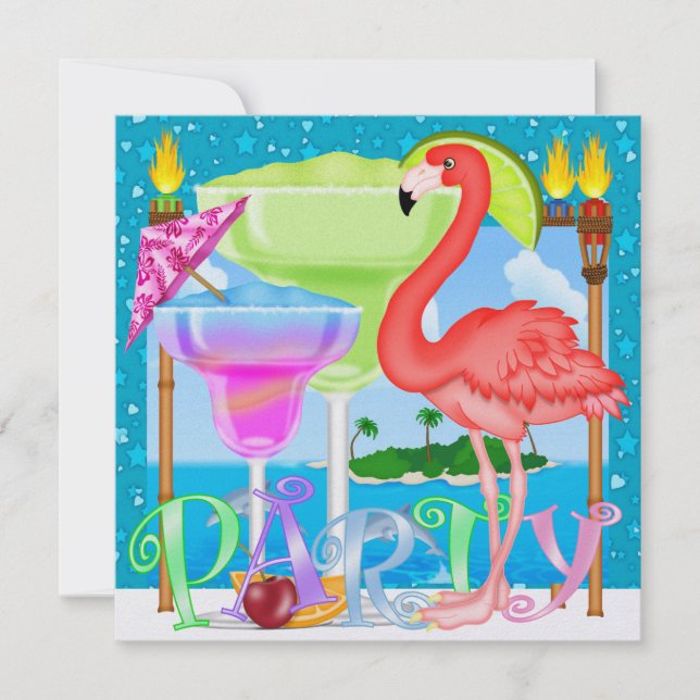 Paradies PARTY / Luau - SRF Einladung (Vorderseite)