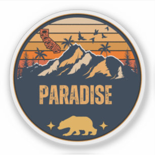 Paradies-Stadt, Kalifornien Aufkleber