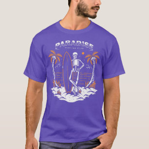 Paradies Surfen Skelett  T-Shirt