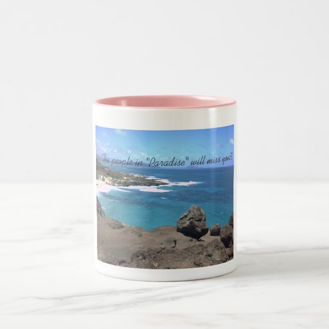 Paradies-Tasse Zweifarbige Tasse (Mittel)