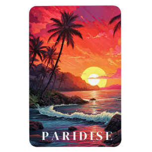 Paradies Tropischer Strand  Magnet