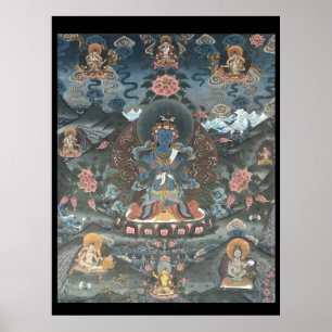 Paradies von Amitabha Tibetaner Thangka Plakat