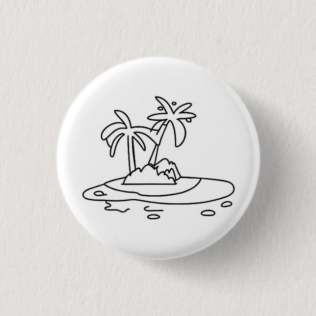 Paradiesinsel-Abzeichen/ Button, Urlaubs-Abzeichen Button (Vorderseite)