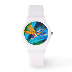 paradiesische Blume Armbanduhr
