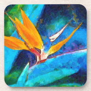 Paradiesvogel Blume Untersetzer
