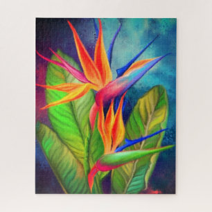 Paradiesvogel-Blumen-Puzzle - Malerei