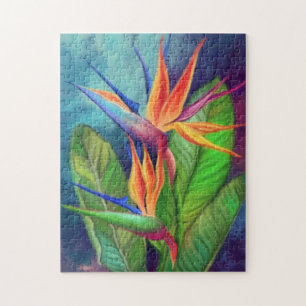 Paradiesvogel-Blumen-Puzzle-Malerei