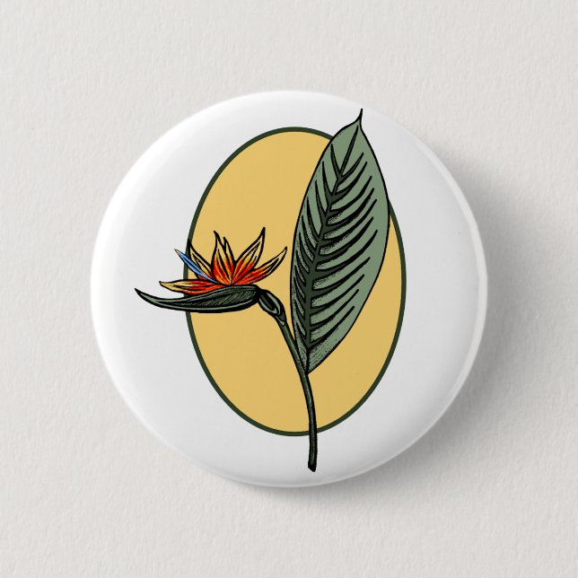 Paradiesvogel Button (Vorderseite)