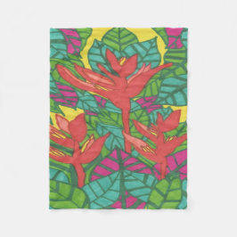 Paradiesvögel Fleecedecke