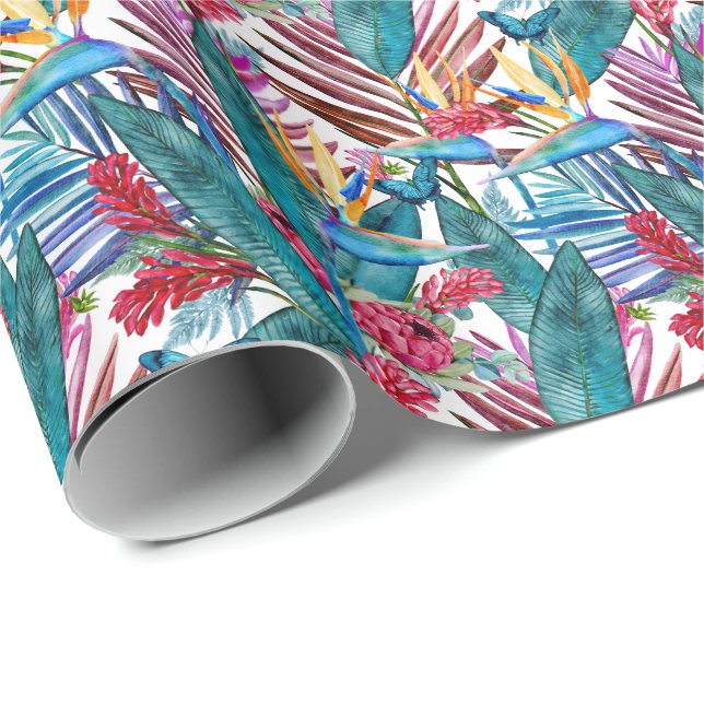 Paradiesvogel Geschenkpapier (Rolleneckpunkt)