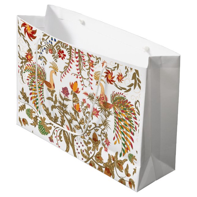Paradiesvögel Große Geschenktüte (Vorderseite Schrägansicht)