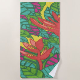 Paradiesvögel Strandtuch