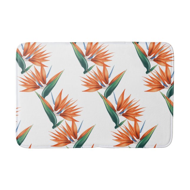 Paradiesvogel, strelitzia exotische Blume Badematte (Vorderseite)