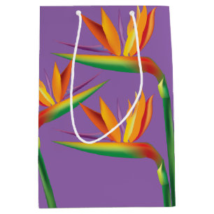 Paradiesvogel-Tropenblumen-Party-Geschenktüte Mittlere Geschenktüte