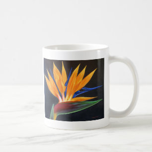 Paradiesvogel tropische Blumen-Malerei auf Tasse
