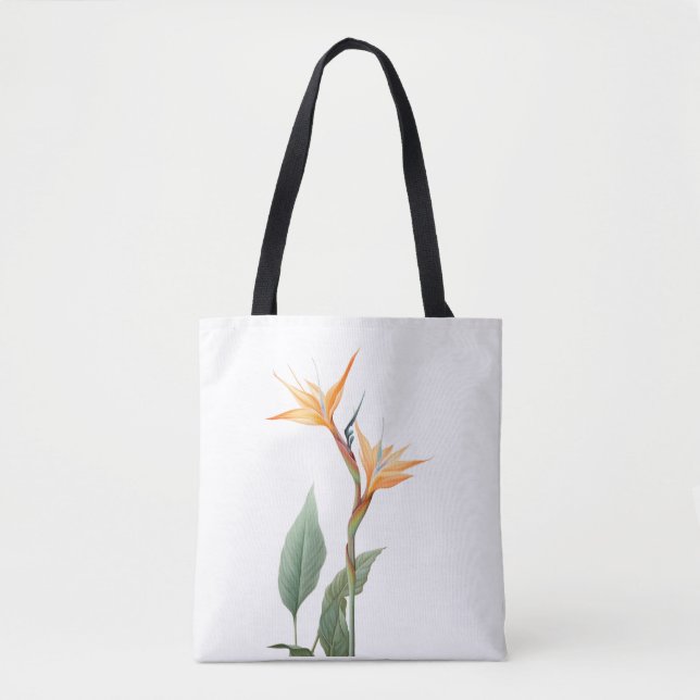Paradiesvogeldrawing (Blume) Tasche (Vorderseite)
