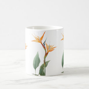 Paradiesvogelfzeichnung (Blume) Kaffeetasse