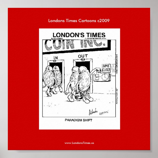 Paradigm Shift Drôle Cartoon Rick London Poster (Devant)