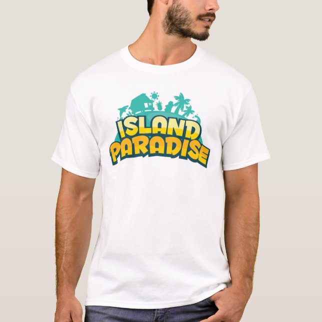 Paradis d'île - le T-shirt des hommes (Devant)