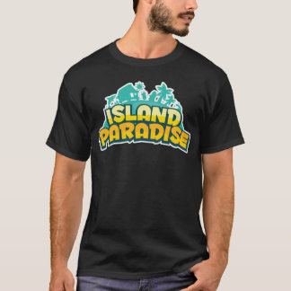 Paradis d'île - le T-shirt foncé des hommes