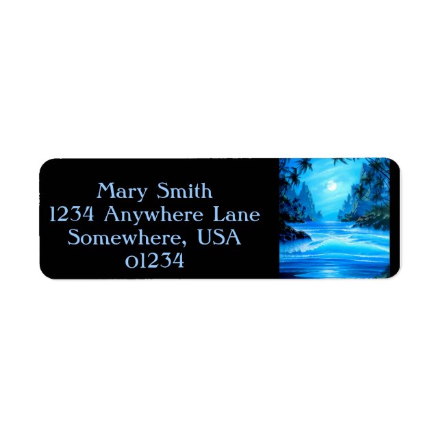 Paradis tropical 2 Étiquette de adresse (Devant)