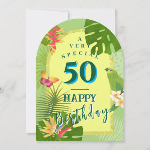 Paradis tropical Carte d'anniversaire annuelle ver