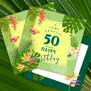 Paradis tropical Carte d'anniversaire annuelle ver