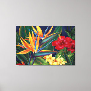 Paradis Tropical Hawaïen Grande Toile Enroulée
