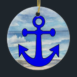 Paradise Beach Anchor Keramik Ornament<br><div class="desc">Viel Spaß damit! Denken Sie an Themen! Spielen Sie mit Hintergrundfarben, fügen Sie Text hinzu oder löschen Sie, und (gegen ein bisschen extra Gebühr) passen Sie den Rücken mit Bildern, Farbe, Ihr Logo / Geschäftsinfos, etc.! Wenn ich zur Rückseite hinzugefügt habe, können Sie es auch einfach löschen. Erinnern Sie sich,...</div>
