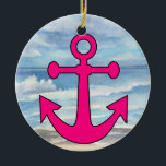 Paradise Beach Anchor Keramikornament<br><div class="desc">Viel Spaß damit! Denken Sie an Themen! Spielen Sie mit Hintergrundfarben, fügen Sie Text hinzu oder löschen Sie, und (gegen ein bisschen extra Gebühr) passen Sie den Rücken mit Bildern, Farbe, Ihr Logo / Geschäftsinfos, etc.! Wenn ich zur Rückseite hinzugefügt habe, können Sie es auch einfach löschen. Erinnern Sie sich,...</div>