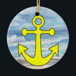 Paradise Beach Anchor Keramikornament<br><div class="desc">Viel Spaß damit! Denken Sie an Themen! Spielen Sie mit Hintergrundfarben, fügen Sie Text hinzu oder löschen Sie, und (gegen ein bisschen extra Gebühr) passen Sie den Rücken mit Bildern, Farbe, Ihr Logo / Geschäftsinfos, etc.! Wenn ich zur Rückseite hinzugefügt habe, können Sie es auch einfach löschen. Erinnern Sie sich,...</div>