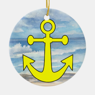 Paradise Beach Anchor Keramikornament