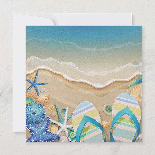 Paradise Beach Einladung (Vorderseite)