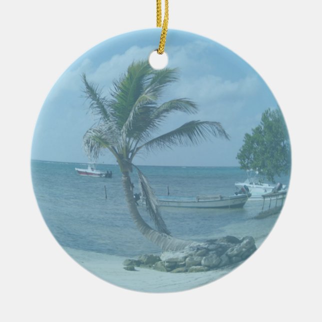 Paradise Beach Keramik Ornament (Vorne)
