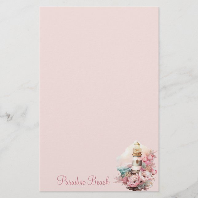 Paradise Beach Lighthouse Briefpapier (Vorderseite)