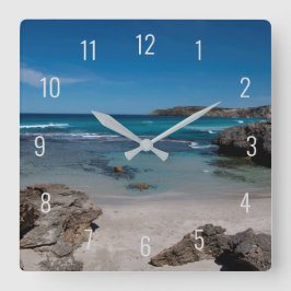 Paradise Beach Sea Summer Australien Quadratische Wanduhr