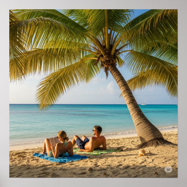 Paradise Beach Szene Poster (Vorne)