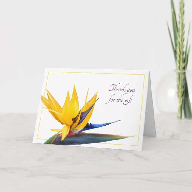 Paradise Bird-of-Paradise Vielen Dank für Ihre Hoc Dankeskarte (Vorderseite)