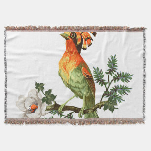 Paradise Birds: Exotic Floral Background Decke