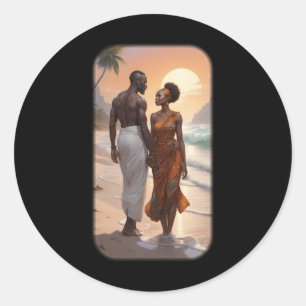 Paradise Black Liebe S Series Sticker3 Runder Aufkleber
